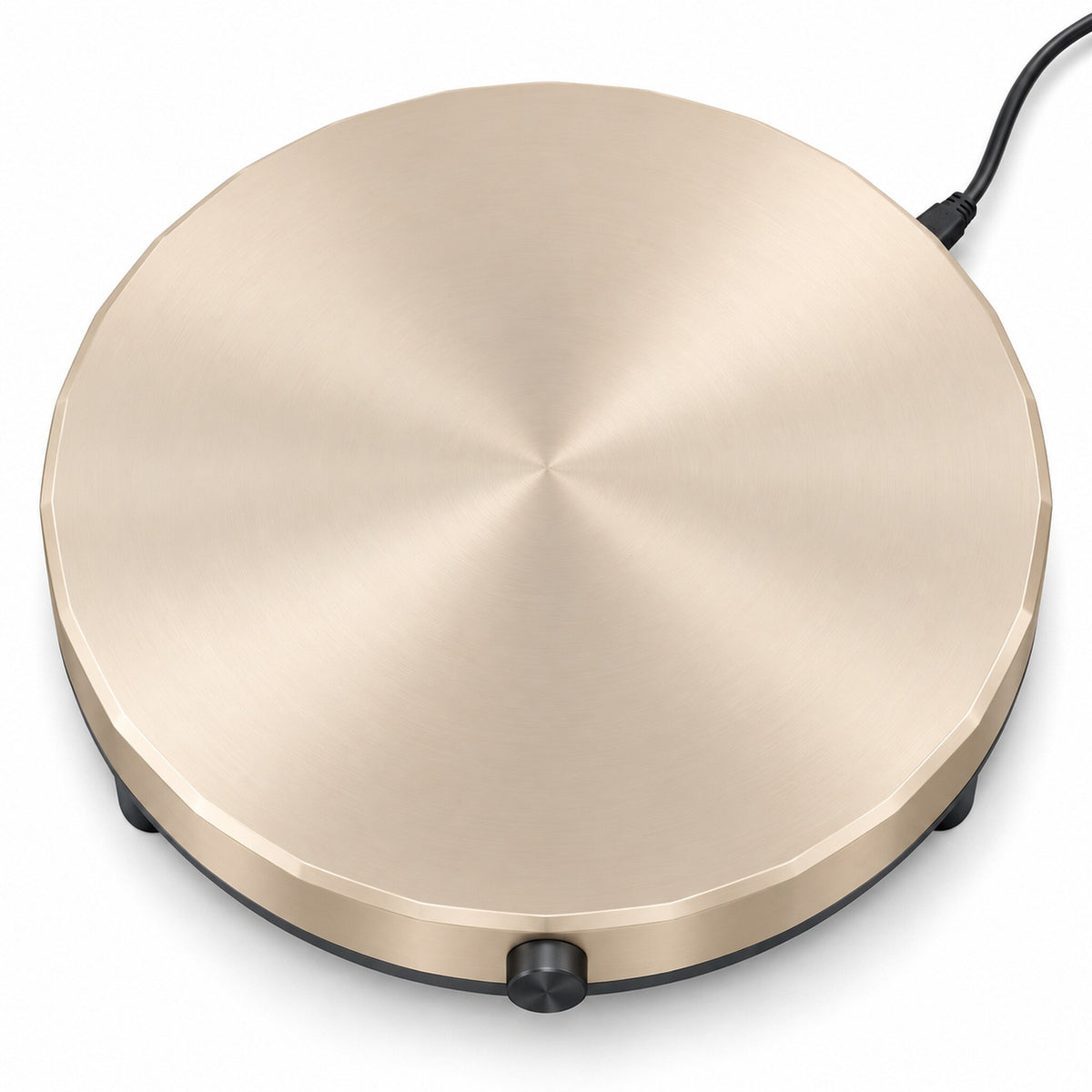 Round Aluminum Electric Table Warmer