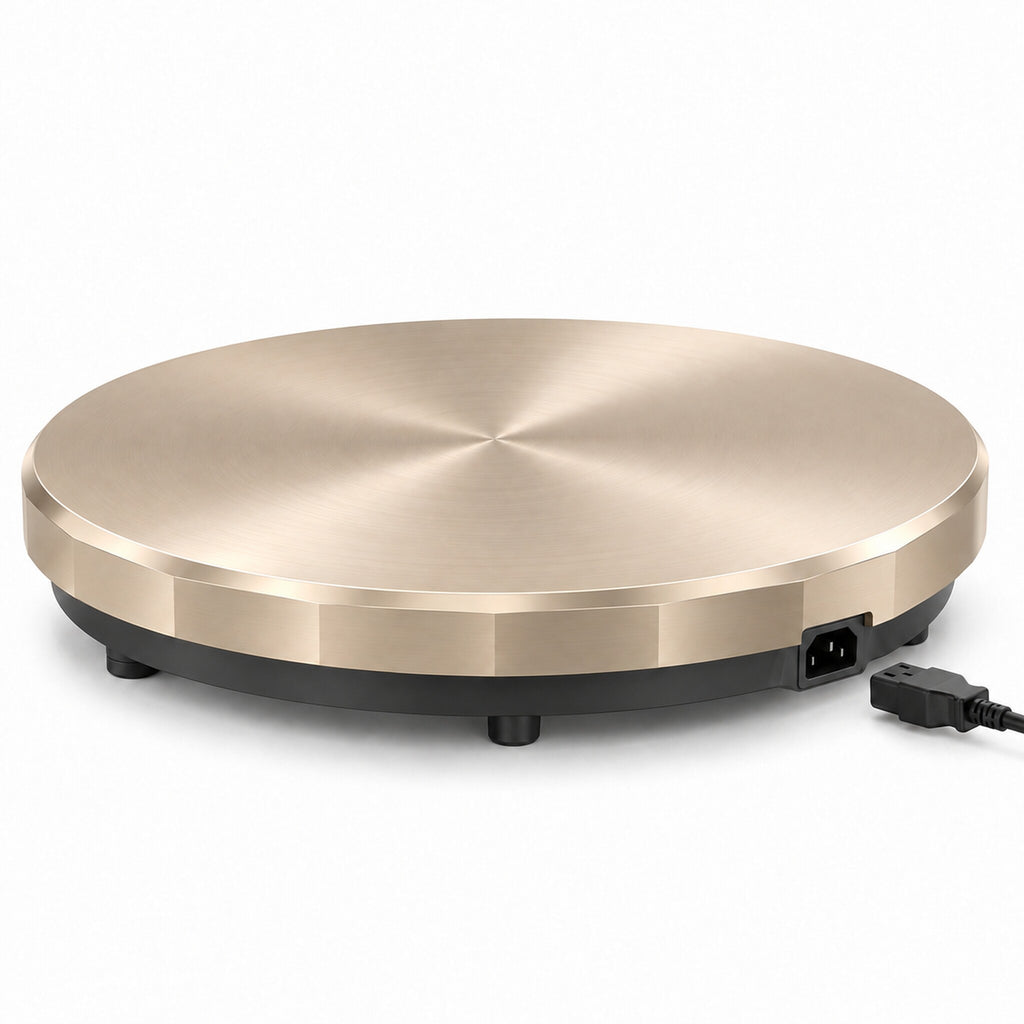 Round Aluminum Electric Table Warmer