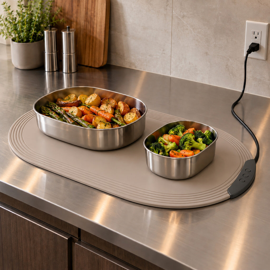 Oval Silicone Electric Serving Warmer