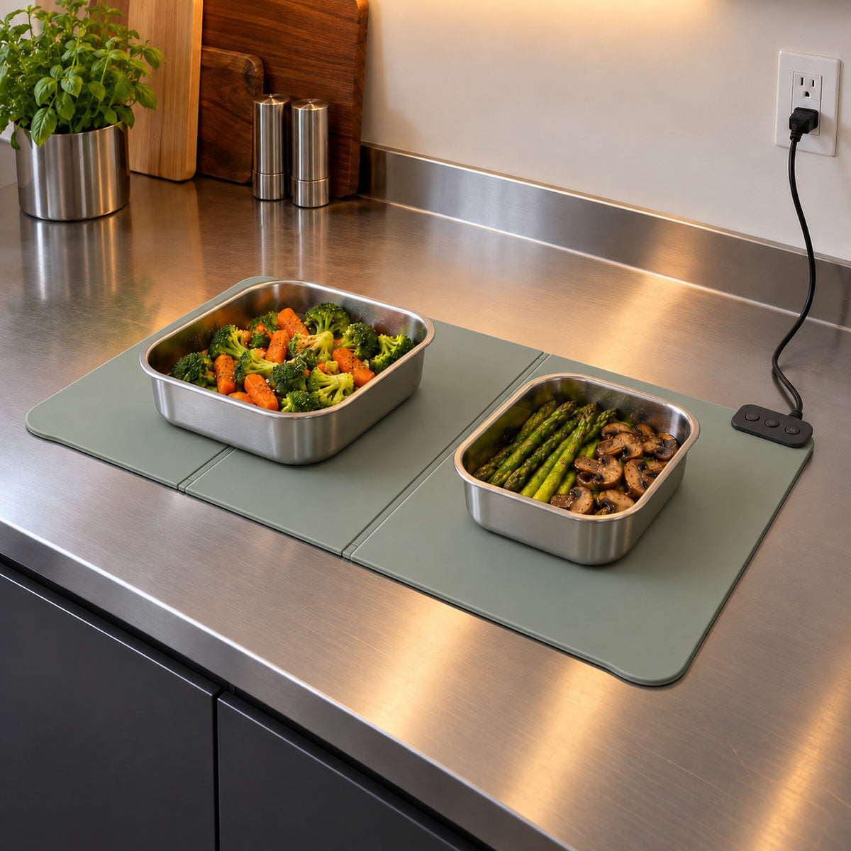 Tri-Fold Electric Food Warming Mat